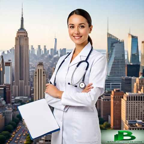 Registered nurse Angela Brooks tutoring nursing students online on her day off to earn extra income in New York