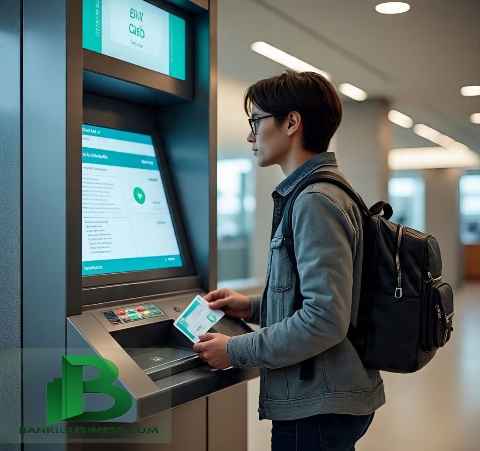 User withdrawing money from ATM using Cash App Cash Card to avoid withdrawal fees