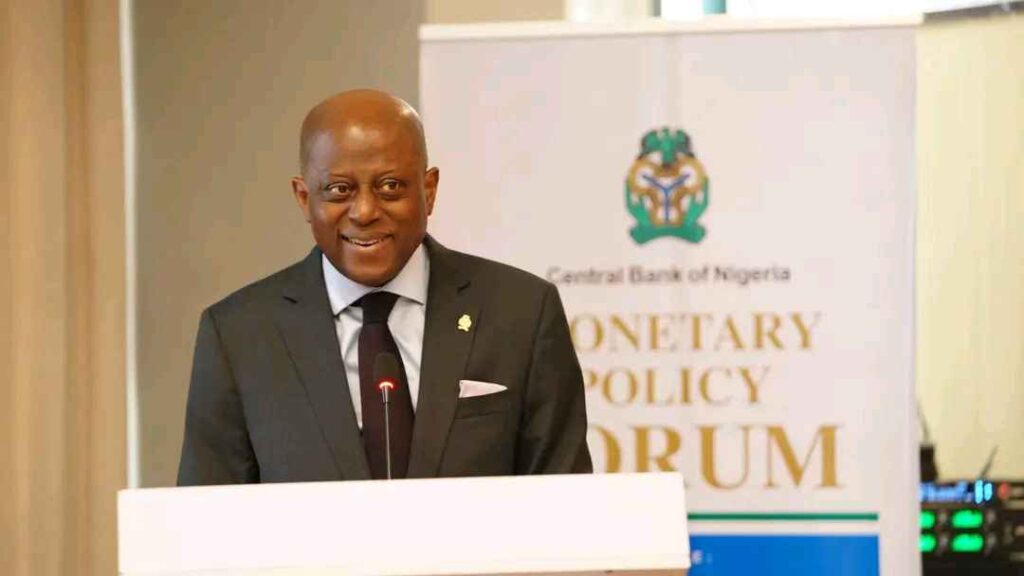 The governor of the Central Bank of Nigeria, Olayemi Cardoso addressing the committee 